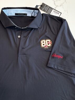 NFL 49ers Exclusive Black Men’s Polo Shirt With 80 Years Embroidered Patch